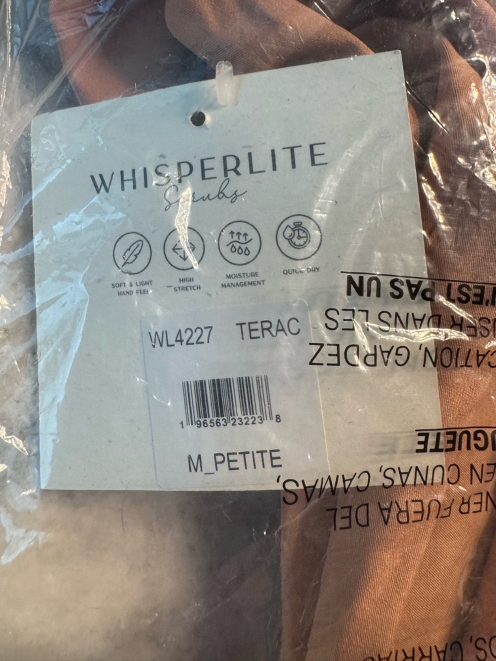 WhisperLite SET Dolman Top Medium and Ruched Jogger Scrubs Medium Petite - Picture 9 of 10